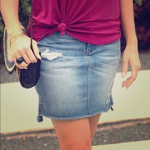 Super Stretch Step hem Skirt